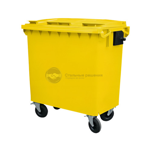 Мусорный контейнер, бак 1100 л желтый